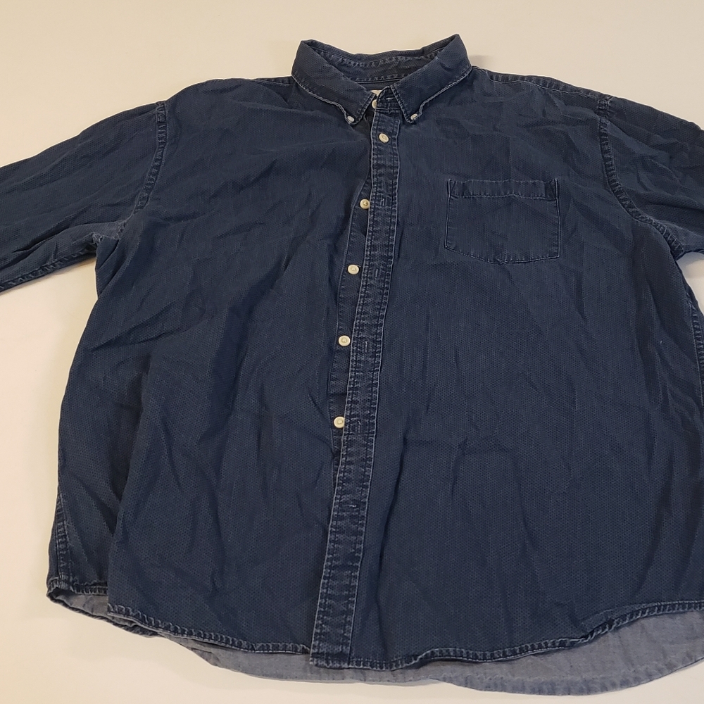 Blue St. John's Bay long sleeve button down dress shirt size 2XL